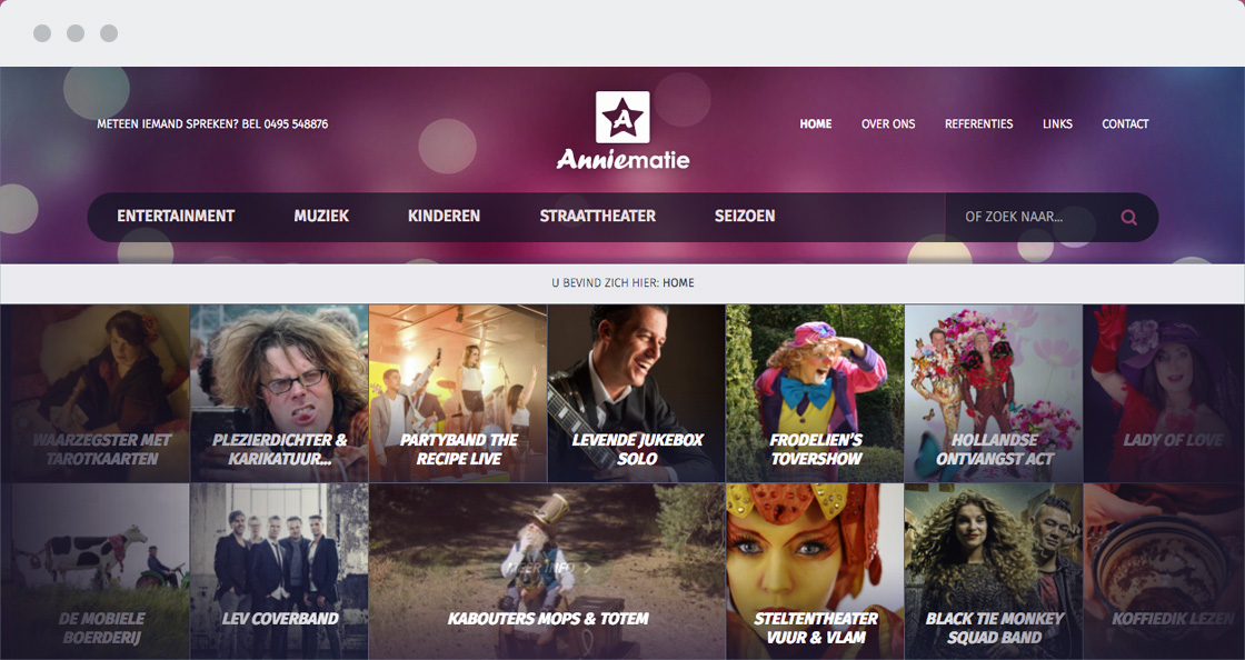 creatieve website anniematie events