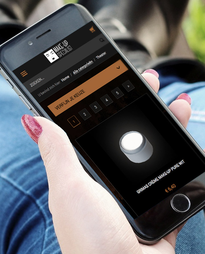 make up webshop mobiel magento